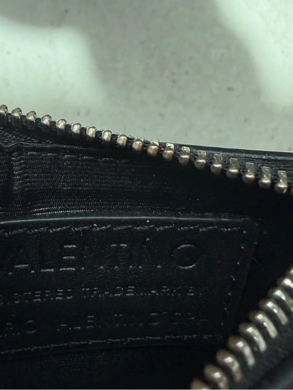 Valentino Black Leather Card Holder Wallet